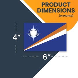 Magnet Me Up Marshall Islands Marshallese Flag Car Magnet Decal, 4x6 Inches, Heavy Duty Automotive Magnet for Car, Truck SUV