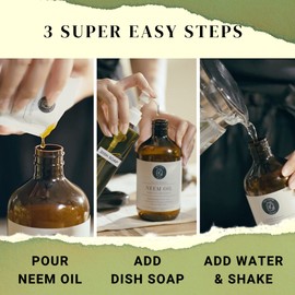 Neem Oil Spray Kit for Plants, Makes Five 16 fl oz - 100% Pure Cold Pressed Neem Spray for Indoor and Outdoor Garden Plants | The Green Alcove