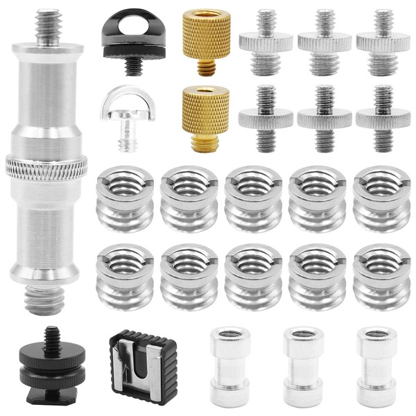 WYYFXY® Pack of 26 Camera Screws, Thread Adapter 1/4 Inch