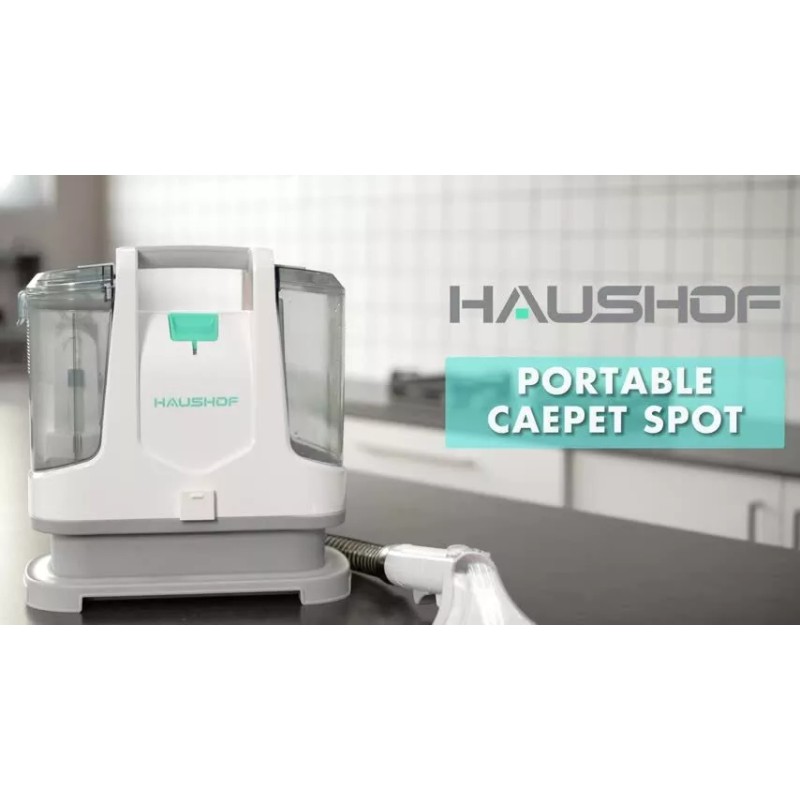 HAUSHOF Carpet Spot Cleaner 400W Portable 7.5lbs Lightweight Double Tank