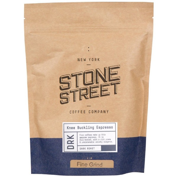 KNEE BUCKLING ESPRESSO High Caffeine | Fine Grind Coffee | 1 LB Bag | Extra Strong | Dark Roast | Bold - Balanced Intense Flavor | Ground Fresh