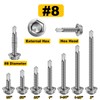 Mywish 100pcs #8×2" Self Tapping Screws for Metal, 410 Stainless