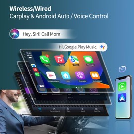 Upgraded [4+64G] Car Radio Stereo for Honda Accord 2003-2007, with [Carplay & Android Auto] 10.1” Touchscreen Bluetooth 5.0 GPS Navigation 4G WiFi Radio AM/FM/RDS, with DSP EQ AHD Backup Camera 8-Core