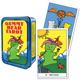 LANG Tarot Card, Weighted Edition (Gummy Bear, Tarot in Can), Japanese Instruction Manual Included, Pouch Included, Tarot Divination Gummy Bear Tarot Deck [Genuine]