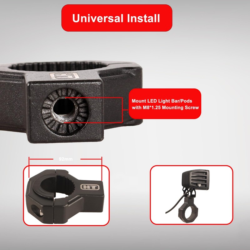 HOUSE TUNING Roll Bar Clamp 1.625inch 1.75inch 1.875inch 2.0inch Universal