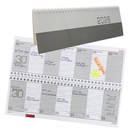 Desk Calendar 2026 Desk Landscape Calendar Desk Calendar Week to View 1 Week on 2 Pages 29 x 11 cm Unfolded Almost A4 Landscape Format