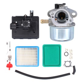 Doo Engy Carburettor Kit for Briggs & Stratton 4-Stroke Small Engines 124T02 124T05 124T07 Lawnmower Replaces 799868 498254 497347 497314 498170 Engine Fuel Filter Air Filter Cover Set