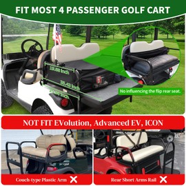 Cartalia Golf Cart Rear Storage Bag for 4 Passenger EZGO, Club Car, Yamaha Golf Carts, 900D Water-Repellent No Drilling Grocery Shopping Cargo Box with Secure Net and Adjustable Straps for 2+2 Seat