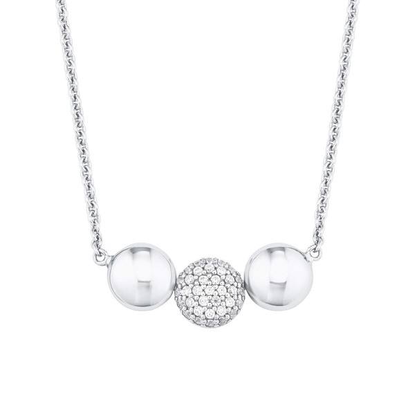 s.Oliver Women Silver Pendant Necklace - 2024212