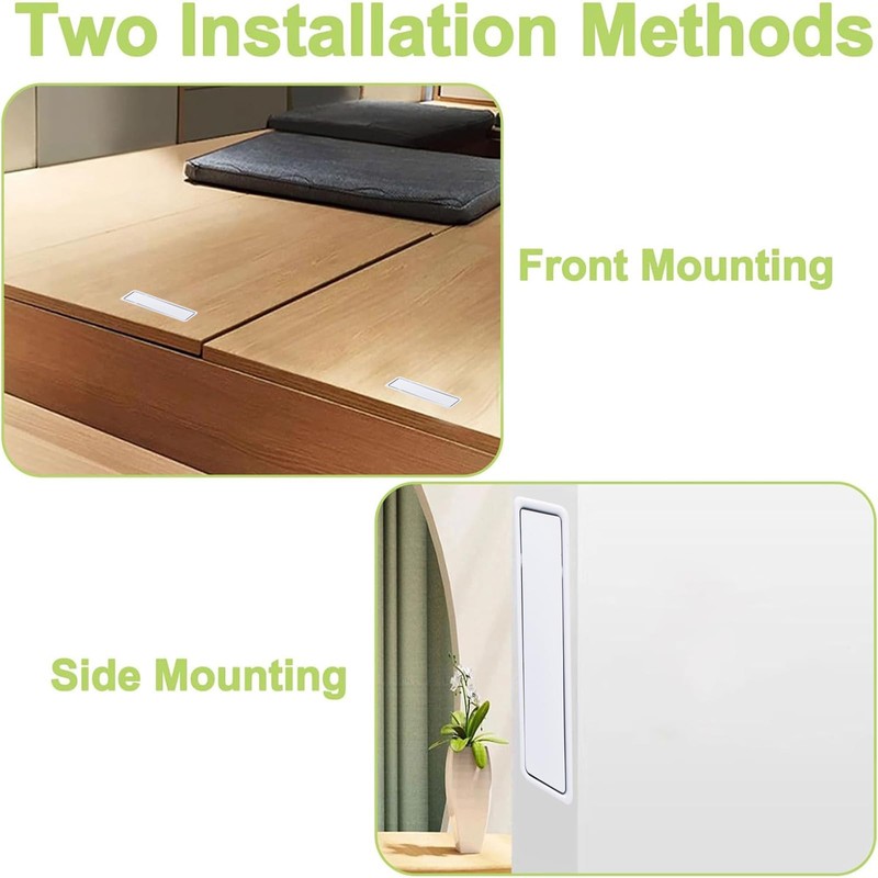 UFURMATE Flush Mount Door Pull, 2Pcs Zinc Alloy Pocket Door