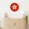 China Hong Kong Flags Farmhouse Wood Tidal Clock Nautical Moon