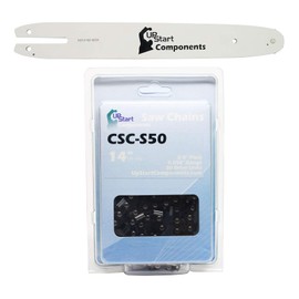 UpStart Components 14-Inch Chainsaw Bar and Chain Combo Replacement for Stihl Ms 250, Ms 230, 025, Ms 251, 017, 009, 3/8" Pitch, 050" Gauge, 50 Links, 7 Sprocket Nose Tooth