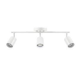 Globe Electric 64000092 21" 3-Light Track Lighting, Matte White, Pivoting Shades, Ceiling Lamp for Bedroom, Kitchen, Hallway, Bathroom, Den, Dining Room, Home Décor