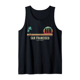 California Surf San Francisco Vintage Surf Board Surfer Canotta