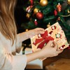 DERAYEE Geschenkpapier aus Kraftpapier, Weihnachten, 12 Stück, festliche und farbenfrohe