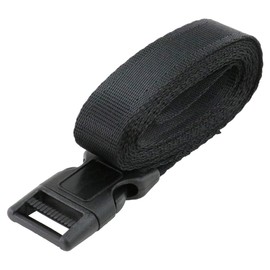 E-Value PT-252(BK) One-touch Load Fastening Belt, Buckle Type, Length 6.6 ft (2 m), Width 1.0 inches (25 mm), Black