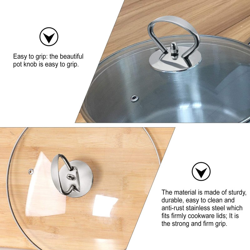 BESTonZON Pot Lid Handle Stainless Steel Universal Replacement Lid Knob