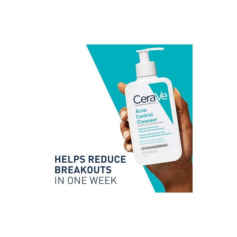 Cerave Limpiador Jabón Espuma Limpiadora Acné Control Imperfecciones Espinillas Pieles