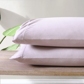 Brielle Home Tencel Modal – 100% Modal, Beech Tree Fiber – T-Shirt Jersey Knit – Pillowcase Set, Lilac, Standard