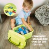 QUERCITRON 5-in-1 Magnetic Vehicles Playset Toy, Transform to Robot, Mix