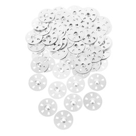 Tofficu 100Pcs Stainless Steel Plaster Washers for Gypsum Board Durable Flat Washers for Secure Wall and Ceiling Drywall Plaster Repair for DIY and Aesthetic