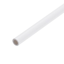 MECCANIXITY 1/4 Inch PVC Rigid Tube Round Pipe Tubing Hardware Tubing 4mm ID 6mm OD 9" Length White High Impact for Water Pipe, Crafts, Cable Sleeve