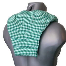 Neck Pillow with Back Section, Green / White Neck Pillow, Back Heat Cushion