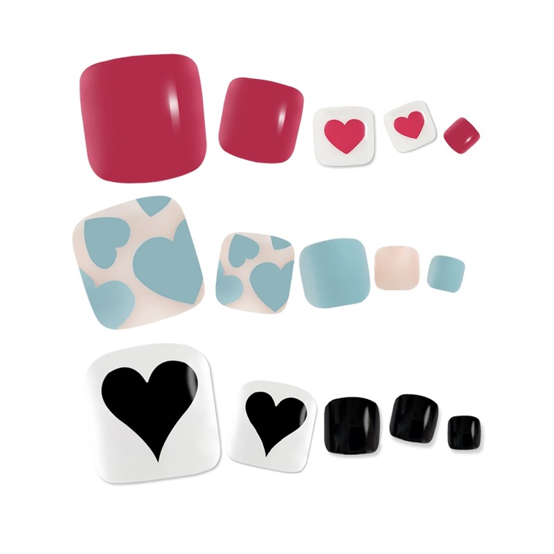 Osirang 4+1 Sticking Nail Tips Self-Art Artificial Nails 24 Tips