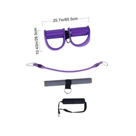 Kisangel Flat Latex Resistance Band for Resistance Training and Physical Therapy Lightweight Elastic Exercise Band for Legs Sturdy Purple Fitness Tool for Home and Gym Workouts