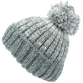 LOUDelephant Wool Knitted Beanie Hat with Bobble -