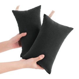 NTBAY Tiny Pillows, Down Alternative 7"x11" Microfiber Mini Pillow for Travel, Pets, Soft Machine Washable Small Pillows for Neck, Wrist, Lumbar and Knee, Black