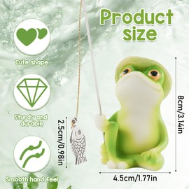 Znnhnn Garden Pond Decorative Fishing Figure Made of Resin Garden Decoration Figures, Mini Pond Decorative Fishing Figure, Frog Pond Decorative Garden, Frog Garden Gnomes for Outdoor Garden Statue for
