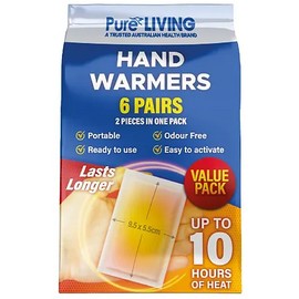 Pure Living Hand Warmer (Value Pack - 6 Pairs) 5.5 x 9.5cm