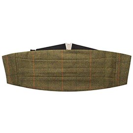 King & Priory Dijon Brown Check Tweed Cummerbund