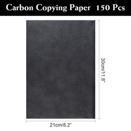 ASTARON 150 Sheets Carbon Paper Black Graphite Transfer Tracing Paper with 5 PCS Embossing Styluses Dotting Tools for Tracing on Wood Fabric and Other Surfaces