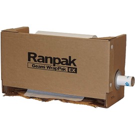 Ranpak Geami WrapPak EX 750' x 14" Ranpak Geami EX Sustainable Paper Packaging Solution (Bubble Wrap Alternative), WRAPPAKEX-B2, Brown/White (Single Pack)