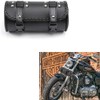 Lyaciomn Motorcycle Fork Bag PU Leather Bicycle Handlebar Tool Pouch