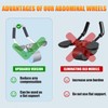 Homavit Abdominal Roller, Abdominal Roller with Padded Knee Mat, for