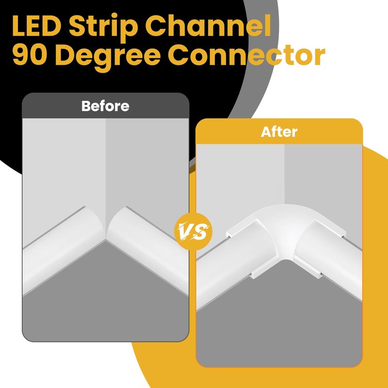 Aifeier ET 12 Pcs LED Diffuser Channel Corner Kit, 16X16mm