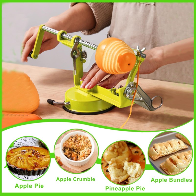 Apple Peeler Corer, Long lasting Chrome Cast Magnesium Alloy Apple