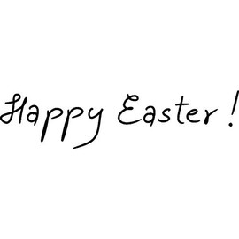Azeeda A8 'Happy Easter!' Unmounted Rubber Stamp (RS00017622)