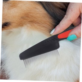 IWOWHERO 1pcs Fine Tooth Dandruff Comb Stainless Steel Hair Grooming Tool for Dandruff Removal for Adults Boy Girl and Pets Easy to Design