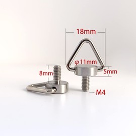 iMusk 4 pcs Air 3/Mini 4 Pro RC-2 Neck Lanyard Eye Hook Screws Foldable Stainless Steel Strap Buckle Screws for DJI RC 2 and DJI RC Pro Remote Controller Accessories