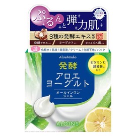 Aloe Made Fermented Gel AY 3.5 oz (100 g), All-in-One (Niacinamide, Vitamin C Derivative, Ceramide, Next Generation Retinol), Aloe Yogurt Scent