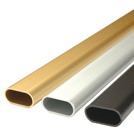 OVAL Closet Rod Matt Brass 37 Inches