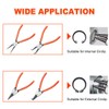 TooToo 4-Piece 7" Circlip Pliers Internal External Bent Straight Snap