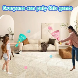 Pop und Catch Ballspiel mit 10 Bällen und 2 Catch-Launcher-Körben – Spielaktivitäten für drinnen und draußen, Spiele und Aktivitäten für drinnen und draußen für Kinder ab 4 5 6 7 8 9 und 10 Jahren