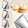 Qianyu Set of 3 Piping Nozzles Set Stainless Steel Large