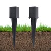 2 Pcs 4"x4" Fence Post Anchor Ground Spike 22"(Actual 3.6"x3.6")