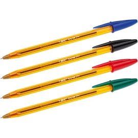 Bic Cristal Original Fine Ball Pens, Fine Point (0.8 mm), Blue, Box of 50 - Smudge-Free, Every-Day Writing Pens with More Precise Ink Flow